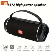 TG116C Outdoor Portable Upright Wireless Compatible Speaker, Cute Little Cube Speaker Music Player, Support USB/ TF/ FM Radio Music, Stereo Ultra Bass Speaker, Connect With Mobile Phone/Tablet/TV, Connect Within 393.7 Inch