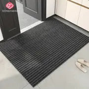 1pc Striped Dirt Resistant Floor Mat, Waterproof Non Slip Floor Mat,Outdoor Entrance Doormat,Entryway Mat, Front Porch Doormat, Durable And Dust Removal Mat, Entryway Wear-Resistant Foot Mat Freely Cut Carpet, Easy To Clean And Durable Rug