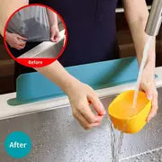 1pc, Silicone Sink Splash Guard, Sink Splash Guard With Suction Cup, Kitchen Sink Splash Guard That Can Be Placed Behind The Sink, Sink Splash Guard, Kitchen Gadgets