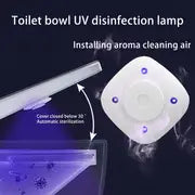 1pc Led Uv Flush Toilet Disinfection Lamp With Incense, Family Generation Mini Air Purifier, Toilet Deodorizer, Home Usb Charging, Toilet Supplies, Germicidal Lamp
