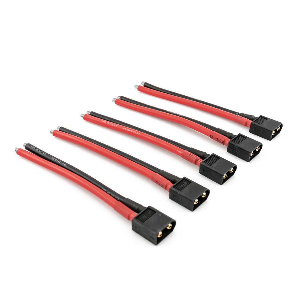 Black XT60 Lipo Pigtail 12AWG (5pcs)