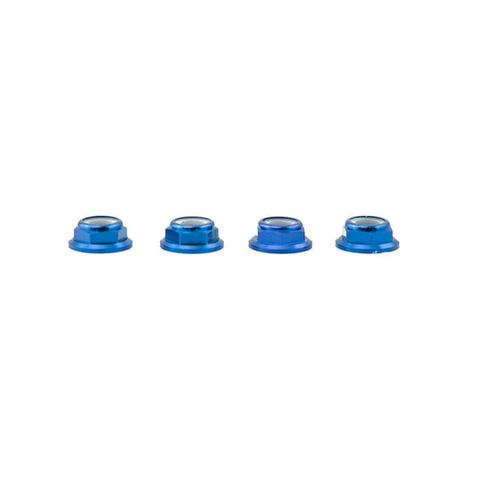 Lumenier M5 Blue Aluminum Low Profile Lock Nut (set of 4 CCW)