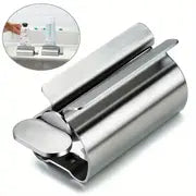 Upgrade Your Bathroom with this Stylish Stainless Steel Toothpaste Squeezer & Toothbrush Holder Set!