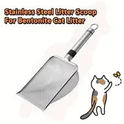 Cat Litter Scoop Fine Mesh Stainless Steel Cat Litter Cleaner, Easy To Clean Non-stick Cat Litter Shovel Reptiles Sand Shovel