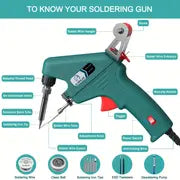 60W Automatic Soldering Gun Kit - Perfect for Jewelry, Home DIY, and Circuit Board Repair!