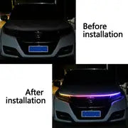 RGB Car LED Light Strip Mobile Phone APP Intelligent Control 12V With Remote Control Universal Car Hood Decorative Daytime Running Light Waterproof