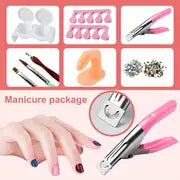 Professional Acrylic Nail Kit with 12 Glitter Powder and Nail Art Tips - DIY Nail Starter Kit for Perfect Manicures