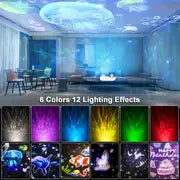 1pc Galaxy Starry Projector, Night Light, Colorful Ocean Rotary 3D Music Night Lamp For Christmas Gifts