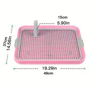 Dog Litter Box, Indoor Pee Pad Holder Puppy Pee Mesh Potty Training Tray Portable Mesh Dog Toilet