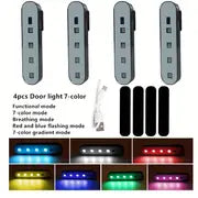 Universal Wireless Door LED Induction Welcome Light,RGB Ambient Interior Car Light,Car LED Lights Warning Strobe Lights,wiring Free Door Bottom Light