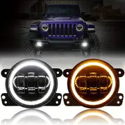 2pcs 4 Inch LED Fog Lights, 150W 15000LM LED Front Bumper Light,Driving Offroad Foglights LED Fog Light For SUV