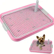 Dog Litter Box, Indoor Pee Pad Holder Puppy Pee Mesh Potty Training Tray Portable Mesh Dog Toilet