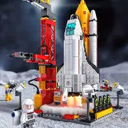 2pcs Spacecraft Rocket Model Woodblock Kit - DIY Toy For Kids - Perfect Gift For Boys