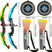 Super Fun Archery Set For Kids: 2 Bows, 20 Suction Cup Arrows, 2 Targets, 2 LED Light Up Arrows & More! Halloween Thanksgiving Christmas Gifts