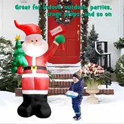 1pc Inflatable Santa Claus Christmas Outdoors Yard Decorations, 75.6 Inch Height Build-in LED Lights, Christmas Holiday Party Outside Home Ornaments For Lawn/Garden/Patio/Indoor