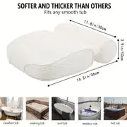 1pc Spa-like Bathtub Pillow with Non-Slip Suction Cups for Neck and Back Support bathroom accessories