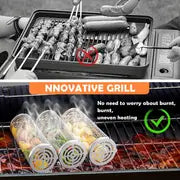 1pc 2pcs 4pcs New Stainless Steel Portable Barbecue Cooking Grill Net, Grilling Baskets For Outdoor Grilling, Outdoor Camping Grilling Rack, Outdoor Round BBQ Campfire Grill Grid, Outdoor Camping Picnic, Cookware Barbecue Tool Accessories