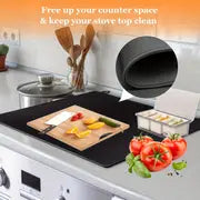 Stove Covers, Heat Resistant Glass Stove Top Cover , For Electric Stove Large Cooktop Cover, Anti-Slip Coating Waterproof Stove Gap Foldable
