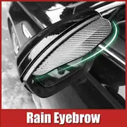 2Pcs/Set Carbon Fiber Texture Car Rearview Mirror Rain Eyebrow - Fits All Car Models!