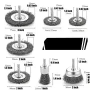 3pcs  Wire Brush Wheel Cup Brush Set, Wire Brush For Drill 1/4 Inch Hex Shank 0.012 Inch Coarse Carbon Steel Crimped Wire Wheel For Cleaning Rust, Stripping And Abrasive, For Drill Attachment