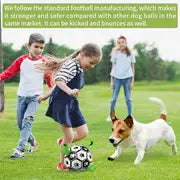 1pc Durable Football Design Pet Toy With Straps Dog Chewing Ball Toy For For Training Playing Teeth Cleaning, Interactive Fetch Pet Toy For Small Medium Large Dogs