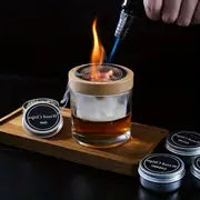 1 set Cocktail Smoker Kit - 4 Flavors Wood Chips Infuser for Whiskey, Cocktail, Wine, Meat, and Cheese - Perfect Gift for Man Whiskey Lovers