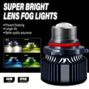 T3 Series 9006/HB4 LED Fog Light Bulbs,16000 Lumens 40W 3570 Chips,Plug And Play,Ultra Long Range Laser Lens Fog Lamps For Cars,SUVs,Trucks,Pack Of 2