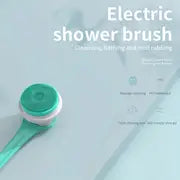 Rechargeable Electric Body Bath Brush with Long Handle and 5 Spin Shower Facial Brush Heads - Waterproof Silicone Body Scrubber for Deep Cleansing and Exfoliating - Ideal for Women and Men