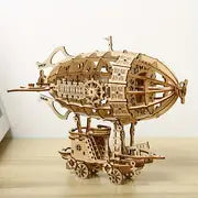 3D Wooden Puzzle Airship Model Kits For Adults Model Building Kit Brain Teaser For Adults To Build Hand Craft Mechanical