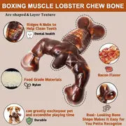 Dog Chew Toys Indestructible Dog Toys, Bacon Flavored, Tough Dog Bone Chew Toy Durable Dog Toy