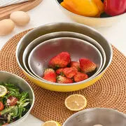 3pcs, Stainless Steel Mixing Bowl Set - 3 Sizes for Fruits and Vegetables, Salad, and Washing - Kitchen Gadgets and Accessories