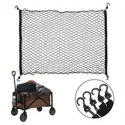 1pc Utility Wagon Net, Wagon Cargo Net, Wagon Parts Cargo Net, Heavy Duty Nylon Net For Garden Cart, Folding Trolley, Cart