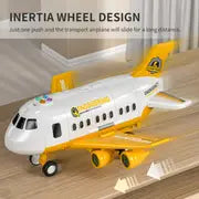Transport Plane Cargo With 6 Diecast Construction Vehicles, Kids Toy With Lights & Sounds For 3 4 5 6 Years Old Boys And Girls Christmas, Halloween, Thanksgiving Day gift