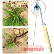 1pc Weed Puller With 4 Teeth, Manganese Steel Forged Gardening Hand Tools, Dual Purpose Weed Remover Tool For Yard, High Strength