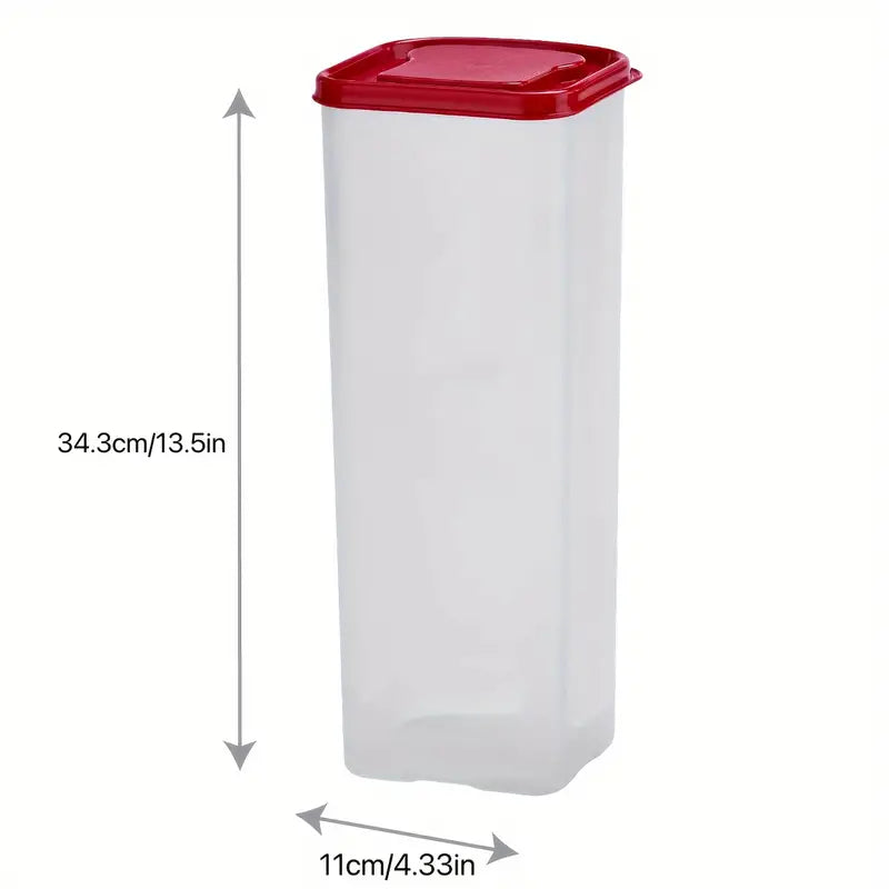 1pc Thickened Plastic Bread Box, Bread Storage Container, Bread Loaf Keeper With Red Lid, Bread Saver Dispenser, Food Container, Kitchen Supplies , chinese new year lunar new year decor for gift