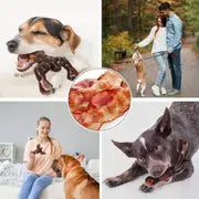 Dog Chew Toys Indestructible Dog Toys, Bacon Flavored, Tough Dog Bone Chew Toy Durable Dog Toy