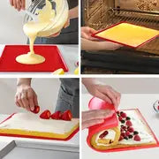 1pc Swiss Roll Silicone Mold, Jelly Roll Pan Silicone Baking Mat, Flexible Baking Tray Kitchen Gadgets