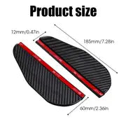 2Pcs/Set Carbon Fiber Texture Car Rearview Mirror Rain Eyebrow - Fits All Car Models!