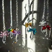 7pcs Rainbow Guardian Angel Crystal Suncatcher For Home/Car Decoration & Porch Decor & Hangings Crystal Glass Ornament
