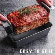 Set, Meat Loaf Pan Bread Pan With Insert (9.84''x5.7''), 2pcs Large Healthy Coating Meatloaf Pan With Drain Drip Tray, Baking Tools, Kitchen Gadgets, Kitchen Accessories, Home Kitchen Items