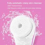 Electric Silicone Body Scrubber, Rechargeable Back Brush Long Handle For Shower With 5 Body Bath Brush Heads Exfoliating Body Scrubber Back Scrubber For Shower For Men Women