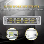 2pcs 72W 20000LM LED Work Light Bar, Led Fog Light 6 Inch Off Road Light Waterproof For Jeep Boat UTV Truck ATV