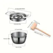 3pcs/set, Pomegranate Peeling Tool Set, 304 Stainless Steel Meat Picker, Pomegranate Peeler Fruit Peeler, Stainless Steel Pomegranate Arils Removal Tool, Pomegranate Deseeder Peeling Tool, Easy Removal, Kitchen Gadget For Home Kitchen