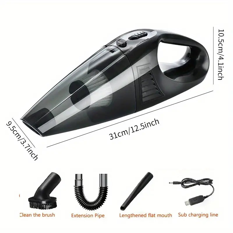 Upgrade Your Car Cleaning Game With This Portable High-Power Wireless Handheld Vacuum Cleaner - Long-lasting Range, Wet & Dry Cleaning, Complete Car Accessories Set