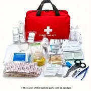 184pcs First Aid Kit, Multi-purpose Emergency Medical Supplies Portable Medical Bag, Suitable For Outdoor Hunting, Hiking, Camping And More, Multi-functional First Aid Bag, 30 Types 184 Accessories Outdoor First Aid Bag Home Emergency Bag