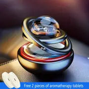 Solar-Powered Car Aromatherapy: Revitalize Your Car's Interior with this Rotating Air Freshener & Purifier!