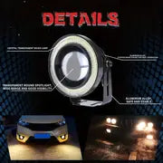 3.5in High Brightness Car Modified Front Fog Lamp LED Angel Eye Lens Fog Lamp Daytime Running Lamp General Waterproof