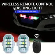 1set High Brightness Wireless LED Strobe Light 7 Colors Rechargeable Flashing Strobe Lights USB Charging Mini Riding Anti-Collision Night Signal Light