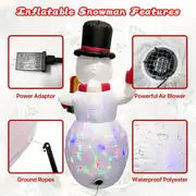 5ft Christmas Inflatables Snowman Outdoor Yard Decor With Rotating LED Lights Christmas Blow Up Decoration Garden for restaurants/supermarkets