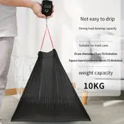 5 Rolls/pack (75pcs) Drawstring Disposable Thickened Garbage Bag, Disposable Small Plastic Bag, Kitchen Bathroom Office Cleaning, Odorless Black Garbage Bag